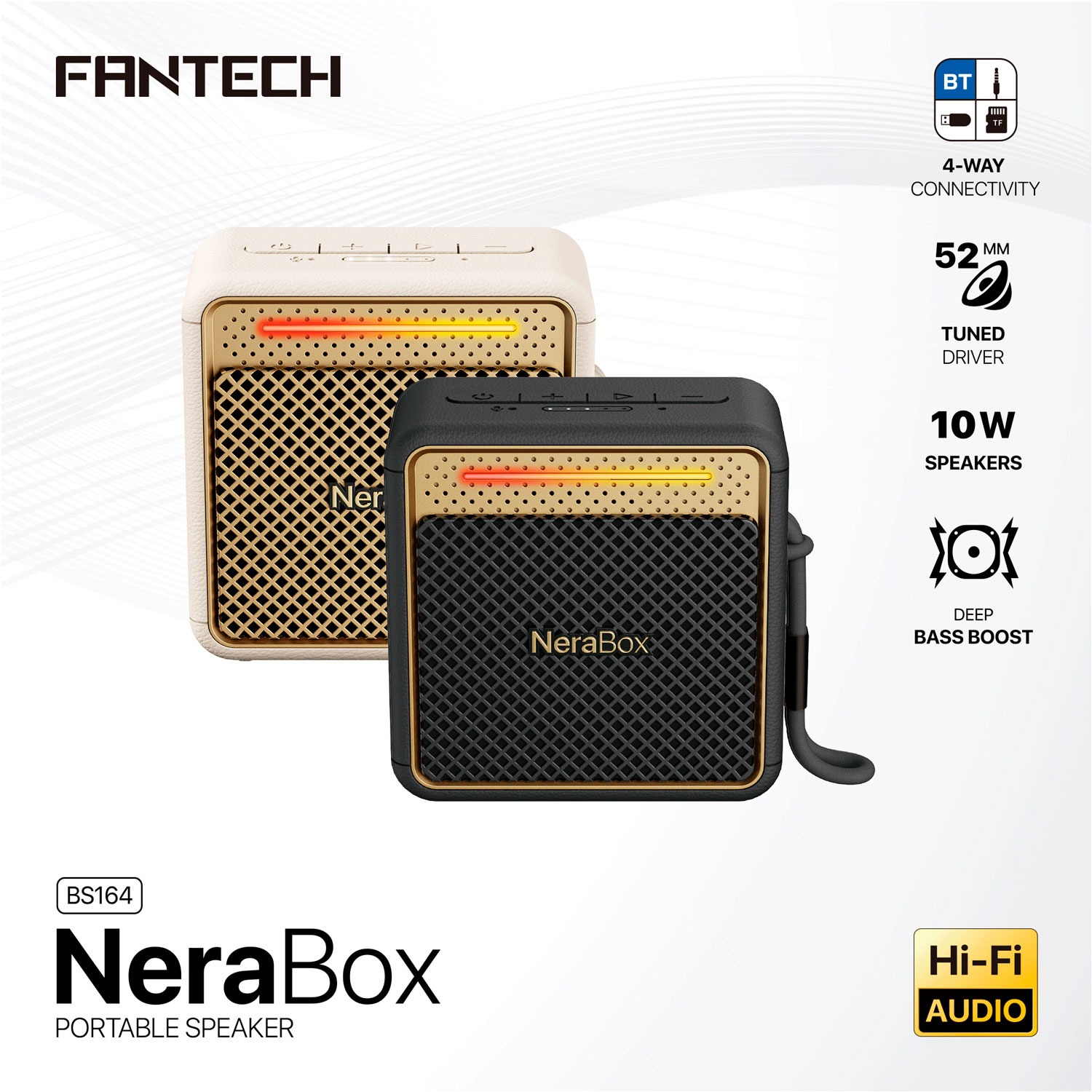 Accesorios Bluetooth Fantech Parlante Bluetooth NeraBox BS164 Portable Speaker Beige 10W 4 Modos Conexión TWS Mode ETCHILE Fantech Parlante Bluetooth NeraBox BS164 Portable Speaker Beige 10W 4 Modos Conexión TWS Mode - Imagen 13
