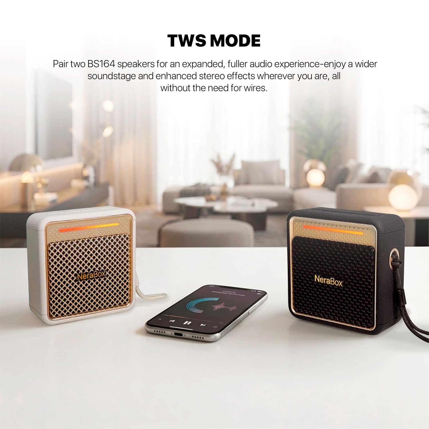 Accesorios Bluetooth Fantech Parlante Bluetooth NeraBox BS164 Portable Speaker Beige 10W 4 Modos Conexión TWS Mode ETCHILE Fantech Parlante Bluetooth NeraBox BS164 Portable Speaker Beige 10W 4 Modos Conexión TWS Mode - Imagen 11