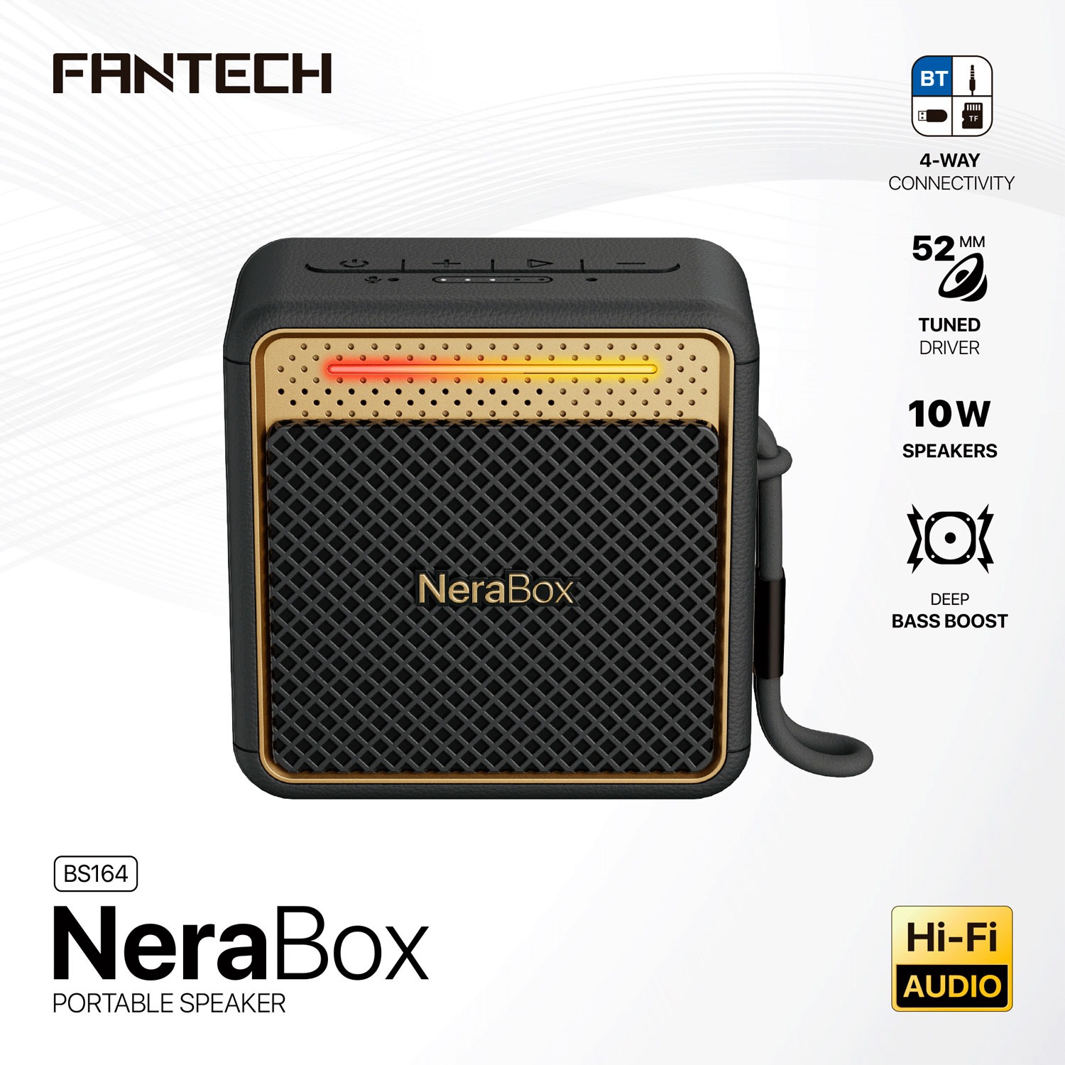 Accesorios Bluetooth Fantech Parlante Bluetooth NeraBox BS164 Portable Speaker Black 10W 4 Modos Conexión TWS Mode ETCHILE Fantech Parlante Bluetooth NeraBox BS164 Portable Speaker Black 10W 4 Modos Conexión TWS Mode - Imagen 4