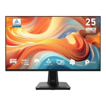 MSI Monitor PRO MP251 E14L 24.5 Pulgadas IPS 144Hz 1ms FHD VGA/HDMI Black Professional Business