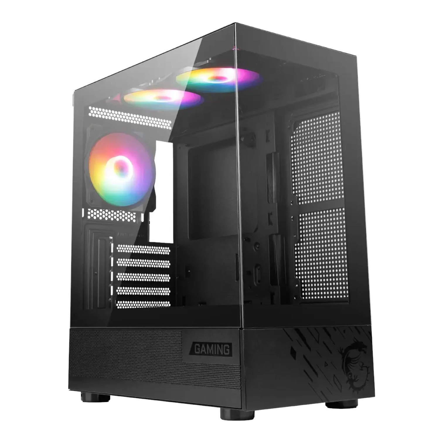 Black Build MSI Gabinete PAG PANO M110A Mid Tower 3 Fans Incluídos ETCHILE MSI Gabinete PAG PANO M110A Mid Tower 3 Fans Incluídos